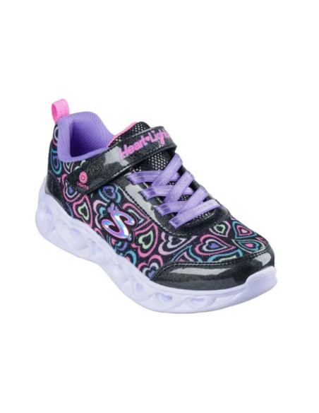 Skechers s-lights heart lights-boogie love 303257l-bkmt black/multi