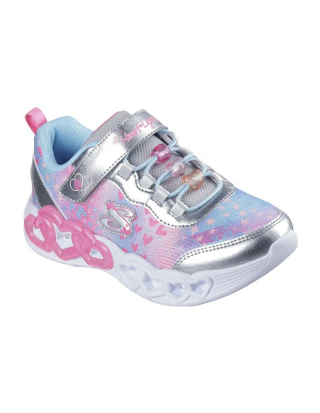 Skechers s-lights infinite heart lights-heart jewels 303261l-smlt silver/multi