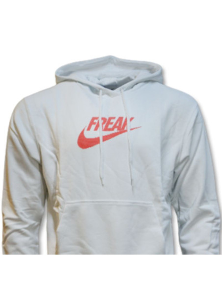 Bluza z kapturem nike giannis "freak" pullover hoodie summit white/magic ember - da5691-121