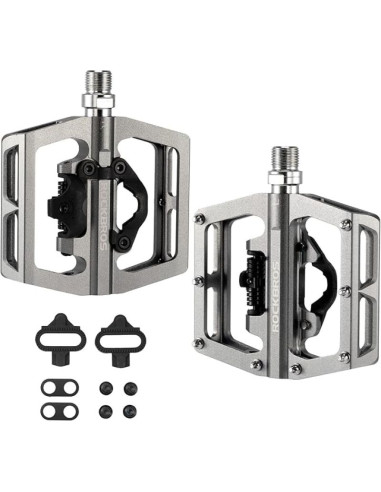 Rockbros pedały rowerowe pd15-ti srebrne