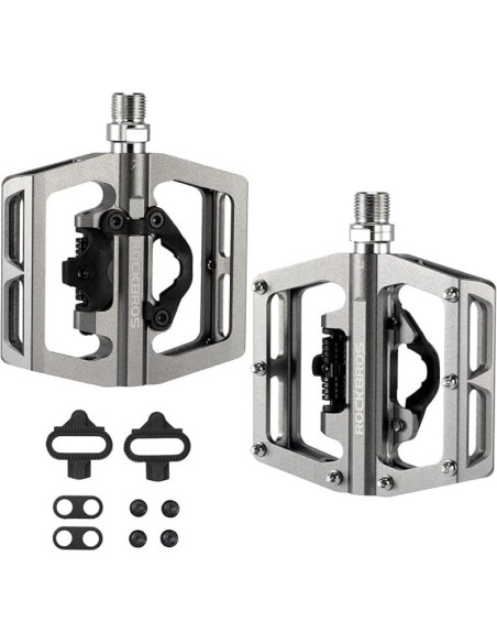Rockbros pedały rowerowe pd15-ti srebrne
