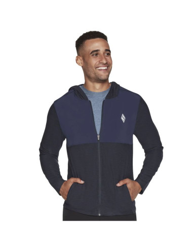 Skechers ultra go lite full zip hoodie mja268-nvy granatowe m