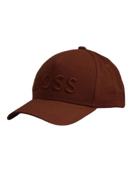 Czapka z daszkiem bejsbolówka hugo boss medium brown sevile brązowa - 50483178-211
