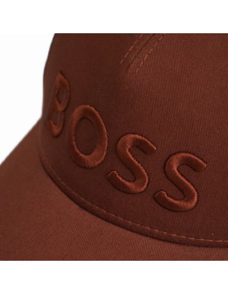 Czapka z daszkiem bejsbolówka hugo boss medium brown sevile brązowa - 50483178-211