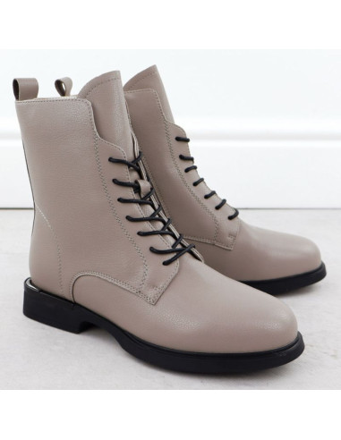 Skórzane botki damskie workery beżowe filippo dbt7222