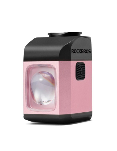 Rockbros lampka rowerowa przednia 1600lm różowa