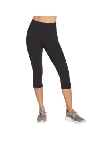 Skechers go walk high waisted capri short w2cp2-blk czarne xs