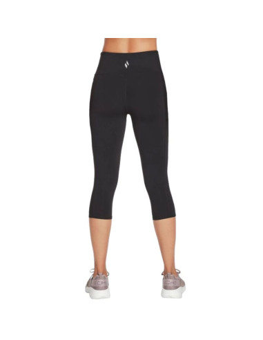 Skechers go walk high waisted capri short w2cp2-blk czarne xs