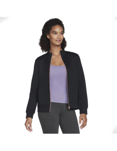 Skechers go walk everywhere full zip hoodless w3ja261-blk czarne l