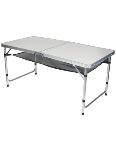 Stolik turystyczny składany kempingowy 120x60x70/62/55cm 4 krzesła i półka