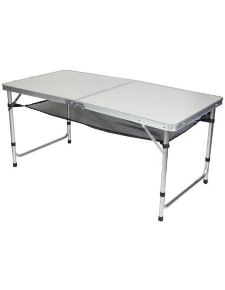 Stolik turystyczny składany kempingowy 120x60x70/62/55cm 4 krzesła i półka