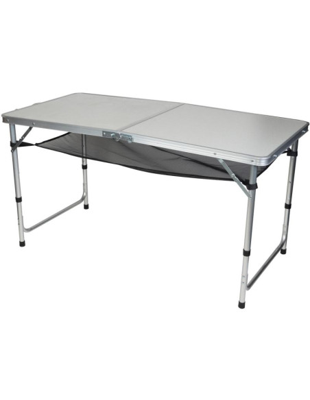 Stolik turystyczny składany kempingowy 120x60x70/62/55cm 4 krzesła i półka