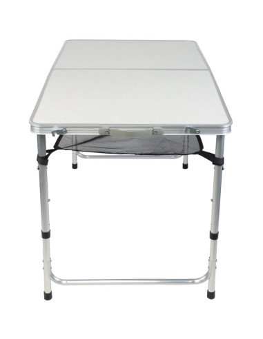 Stolik turystyczny składany kempingowy 120x60x70/62/55cm 4 krzesła i półka