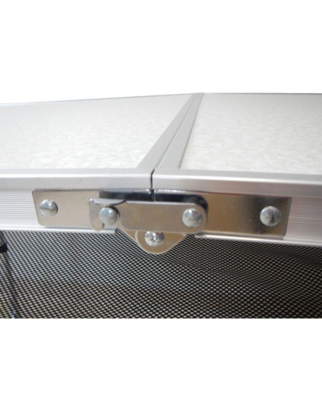 Stolik turystyczny składany kempingowy 120x60x70/62/55cm 4 krzesła i półka