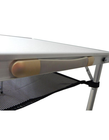 Stolik turystyczny składany kempingowy 120x60x70/62/55cm 4 krzesła i półka