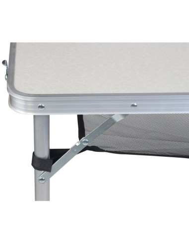 Stolik turystyczny składany kempingowy 120x60x70/62/55cm 4 krzesła i półka