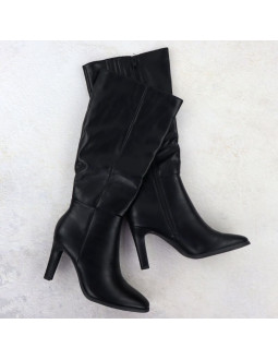 Kozaki  na szpilce damskie czarne jezzi asa271-2 2