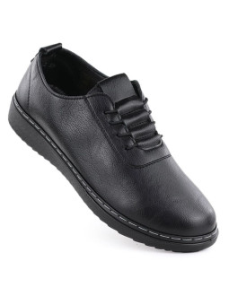 Półbuty damskie komfortowe czarne unisoft 5933