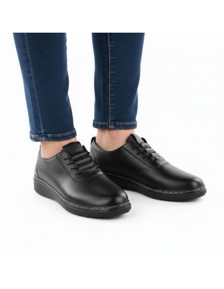 Półbuty damskie komfortowe czarne unisoft 5933