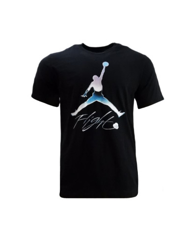 Koszulka sportowa męska air jordan graphic crew flight tee czarna - dv8414-010