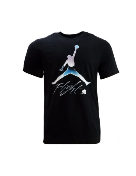 Koszulka sportowa męska air jordan graphic crew flight tee czarna - dv8414-010
