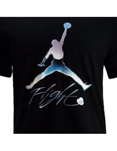 Koszulka sportowa męska air jordan graphic crew flight tee czarna - dv8414-010