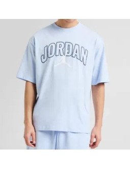 Koszulka męska air jordan brooklyn arch logo t-shirt niebieska - ib7347-407