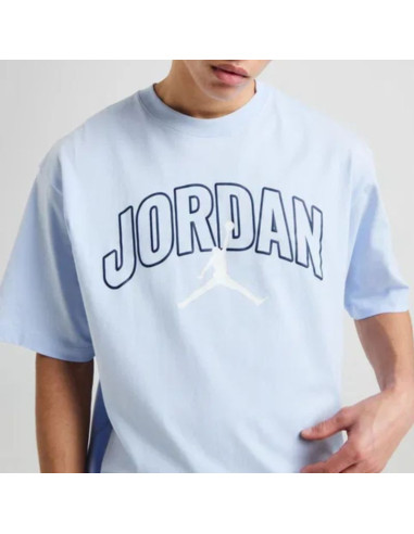 Koszulka męska air jordan brooklyn arch logo t-shirt niebieska - ib7347-407