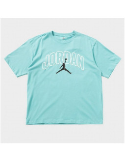 Koszulka męska air jordan brooklyn arch logo t-shirt washed teal - ib7347-392