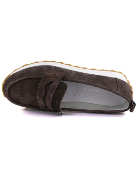 Czółenka na słupku cieliste sergio leone pb178