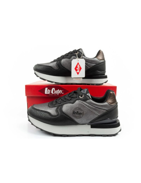 Lee cooper buty sportowe sneakersy damskie modne wygodne wytrzymałe szare czarne
