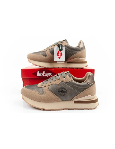 Lee cooper buty sportowe sneakersy damskie modne wygodne wytrzymałe beżowe szare