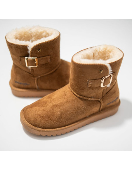 Śniegowce damskie wrangler elsa platform mid buty zimowe ocieplane z futerkiem czarne (20243077.37b)