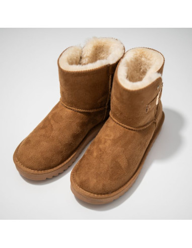 Śniegowce damskie wrangler elsa platform mid buty zimowe ocieplane z futerkiem czarne (20243077.37b)