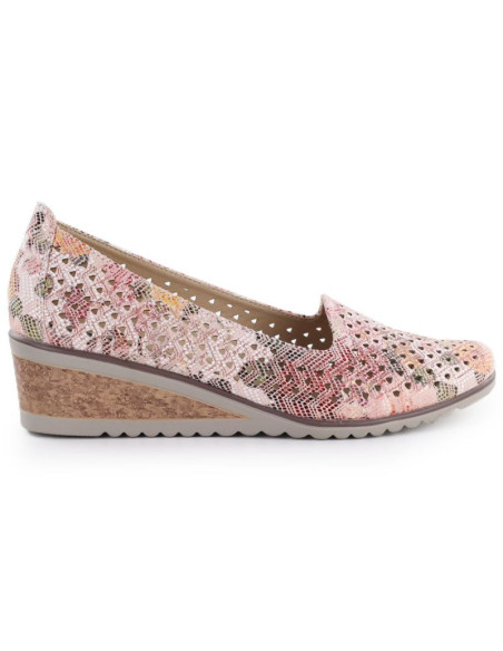 Półbuty damskie na koturnie ażurowe wielokolorowe potocki sz12306