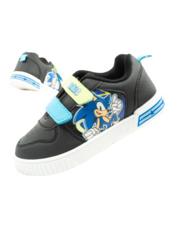 Leomil sonic buty sportowe dziecięce sneakersy lekkie na rzep czarne
