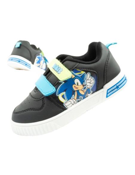Leomil sonic buty sportowe dziecięce sneakersy lekkie na rzep czarne