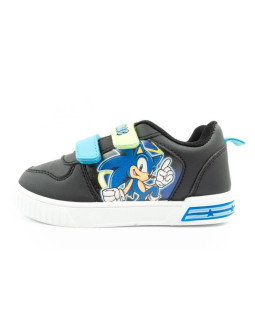 Leomil sonic buty sportowe dziecięce sneakersy lekkie na rzep czarne 2