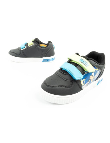 Leomil sonic buty sportowe dziecięce sneakersy lekkie na rzep czarne