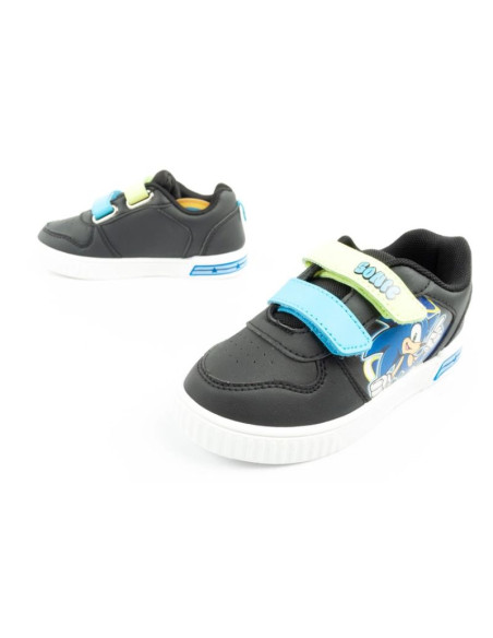 Leomil sonic buty sportowe dziecięce sneakersy lekkie na rzep czarne