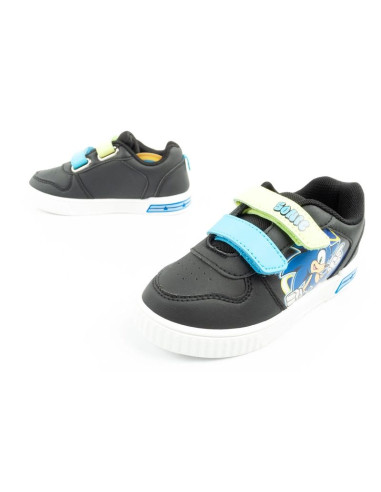 Leomil sonic buty sportowe dziecięce sneakersy lekkie na rzep czarne