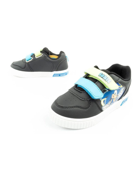 Leomil sonic buty sportowe dziecięce sneakersy lekkie na rzep czarne