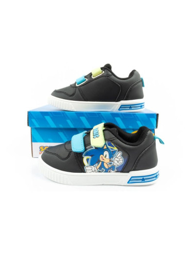 Leomil sonic buty sportowe dziecięce sneakersy lekkie na rzep czarne
