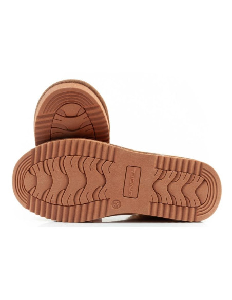 O'neill tammy buty papcie botki damskie ocieplane wsuwane modne ciepłe brązowe