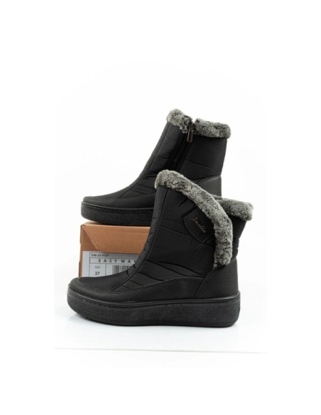 Easy way buty zimowe śniegowce botki damskie ocieplane modne na zamek