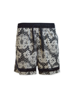 Spodenki damskie nike fly crossover aop shorts black/light bone - dc0869-010