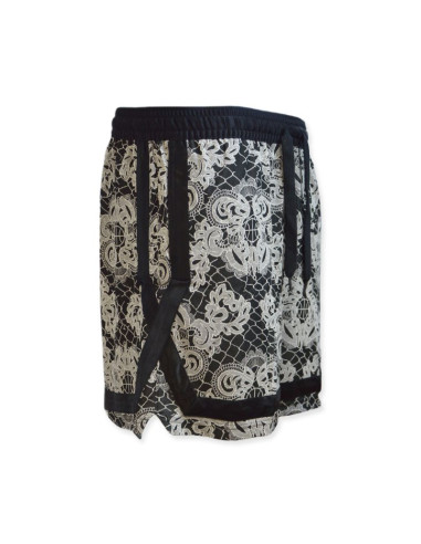 Spodenki damskie nike fly crossover aop shorts black/light bone - dc0869-010