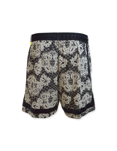 Spodenki damskie nike fly crossover aop shorts black/light bone - dc0869-010