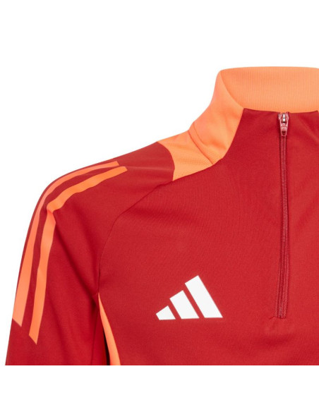 Bluza dla dzieci adidas tiro 24 competition training top czerwono-pomarańczowa is1652