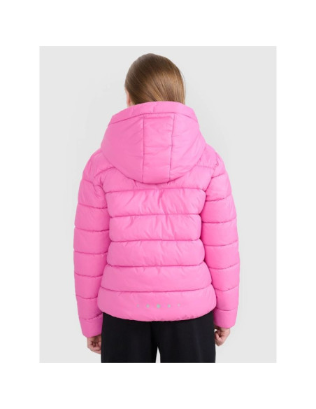 Kurtka puchowa z wypełnieniem syntetycznym dziewczęca 4f 4fjraw25tdjaf0816-54s
